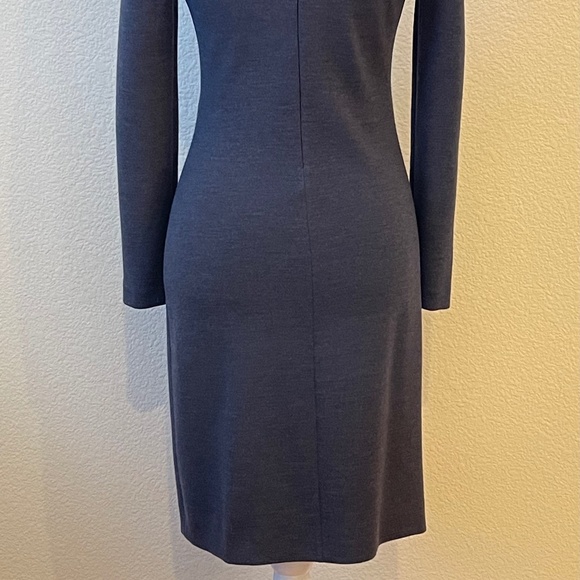 St. John Sleek and Stylish Gray Knit Dress - Picture 2 of 9